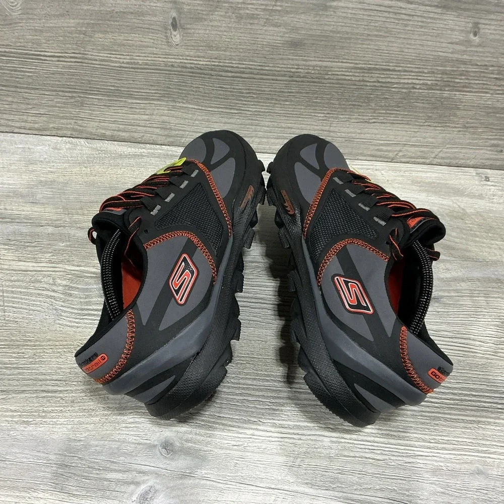 Skechers Go Trail M Strike Mens 53509 Gray Orange Minimalist Shoes Size 10.5 NEW